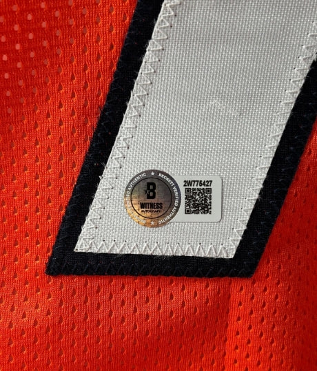 Talanoa Hufanga Autographed Custom Denver Broncos Jersey (Orange) Beckett COA