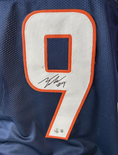 Talanoa Hufanga Autographed Custom Denver Broncos Jersey (Navy) Beckett COA