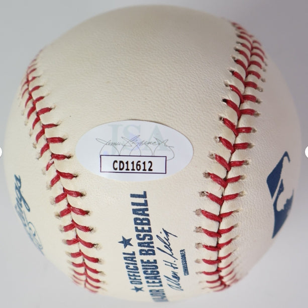 Tracy Ringolsby (HOF Baseball Writer) Autographed Official MLB Baseball JSA COA - Latitude Sports Marketing