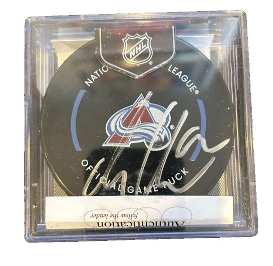 Artturi Lehkonen Autographed Colorado Avalanche Official Game Puck JSA COA - Latitude Sports Marketing