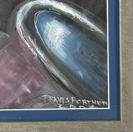 Patrick Roy Colorado Avalanche Original Oil Painting on Canvas by Travis Fortner - 26"W x 38"H Framed