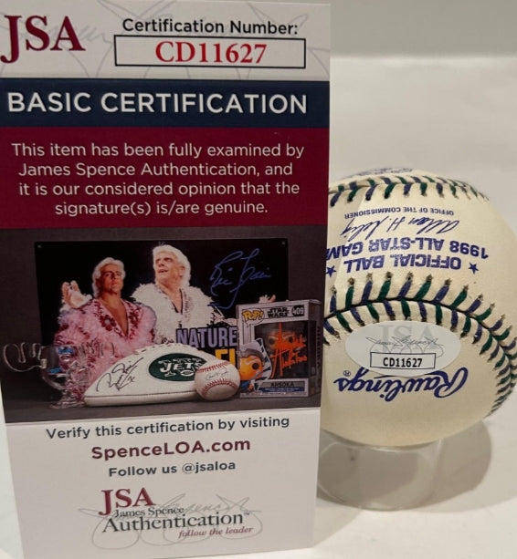 Earl Wilson Autographed Official 1998 MLB All Star Game Baseball JSA COA - Latitude Sports Marketing