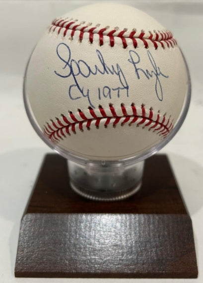 Sparky Lyle Autographed/Inscribed "CY 1977" Official MLB Baseball JSA COA - Latitude Sports Marketing
