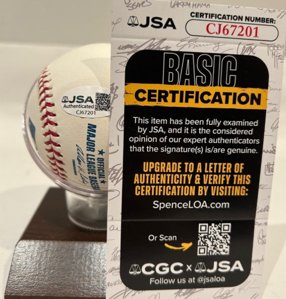 Sparky Lyle Autographed/Inscribed "CY 1977" Official MLB Baseball JSA COA - Latitude Sports Marketing