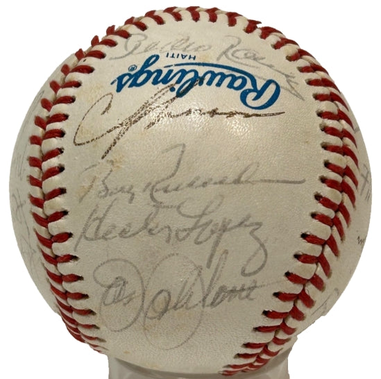 Jim "Catfish" Hunter & 18 Others Autographed Official American League Baseball – JSA LOA