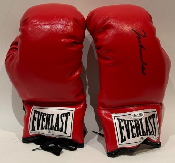 Muhammad Ali Autographed Red Everlast Boxing Gloves - JSA LOA*