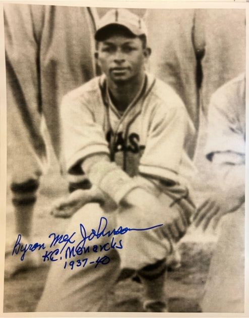Byron Mex Johnson Autographed K.C. Monarchs (Negro Leagues) B/W 8x10 Photo w/COA