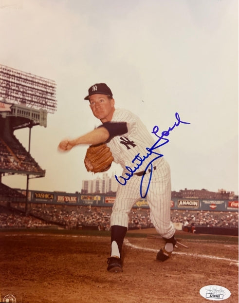 Whitey Ford Autographed New York Yankees 8x10 Photo JSA COA
