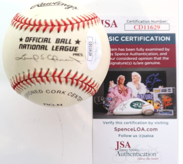 Buddy Bell Autographed Official National League Baseball – JSA/James Spence COA - Latitude Sports Marketing