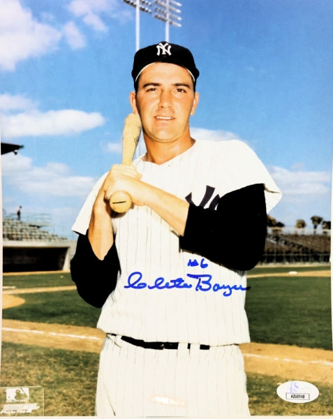Clete Boyer Autographed New York Yankees 8x10 Photograph JSA COA