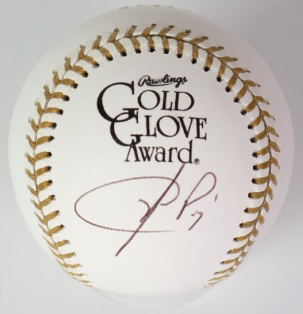 Neifi Perez Autographed Rawlings Gold Glove Award Baseball JSA COA - Latitude Sports Marketing