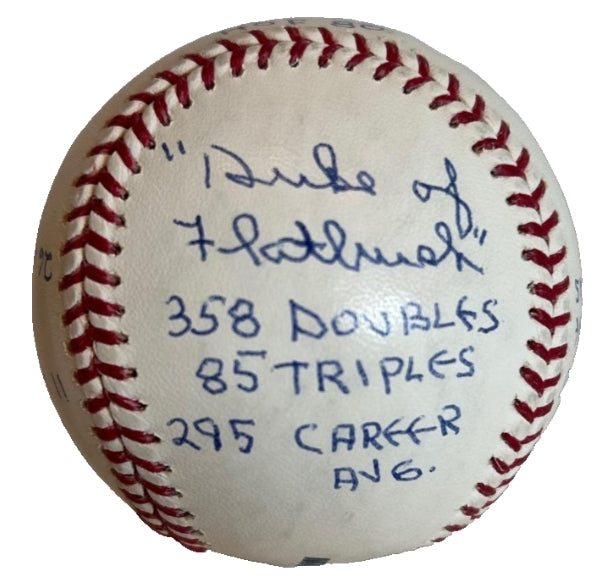 Duke Snider Autographed & 15X Inscribed MLB Baseball #428/1000 Statball COA - Latitude Sports Marketing