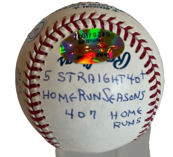 Duke Snider Autographed & 15X Inscribed MLB Baseball #428/1000 Statball COA - Latitude Sports Marketing