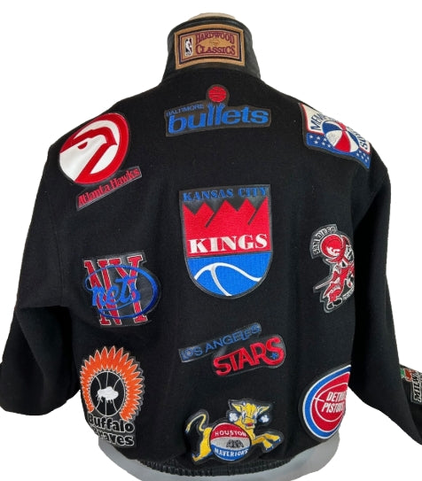 Vintage Jeff Hamilton Hardwood Classics ABA/NBA Patches Jacket (Size XL)