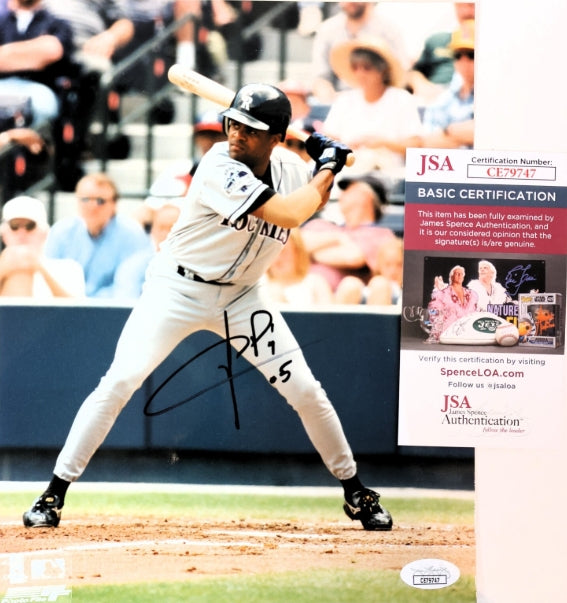 Neifi Perez Autographed Colorado Rockies 8x10 Photo - JSA Certified - Latitude Sports Marketing