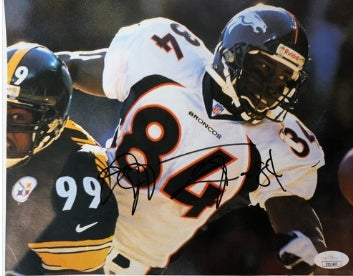 Shannon Sharpe Autographed Denver Broncos 8x10 Photo JSA COA