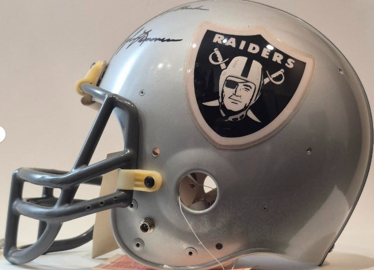 Oakland Raiders 4X Signed Helmet - Blanda, Stabler, Lamonica & Plunkett - JSA COA - Latitude Sports Marketing