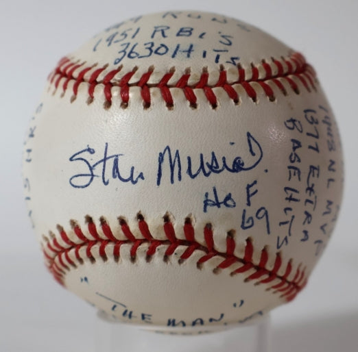 Stan Musial Autographed/Inscribed HOF '69 & Lifetime Stats Ball LE #272/1000 PSA