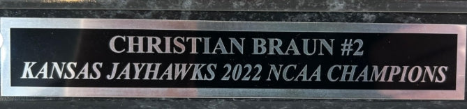 Christian Braun Autographed 8x10 Kansas Jayhawks Photo Plaque with Beckett COA