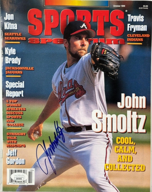 John Smoltz Autographed Sports Spectrum Magazine October 1999 JSA COA