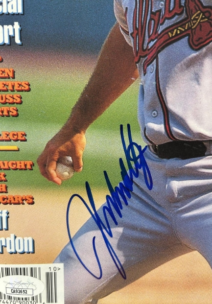 John Smoltz Autographed Sports Spectrum Magazine October 1999 JSA COA