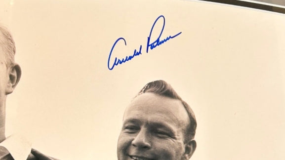 Jack Nicklaus & Arnold Palmer Autographed 16x20 Photo - 28x28 Masters Frame with Fanatics COA - Latitude Sports Marketing