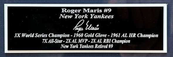 Roger Maris Autographed 61 HR Season Framed Presentation – JSA LOA | Maris + Stallard, Fisher & Foytack Signed Photos - Latitude Sports Marketing