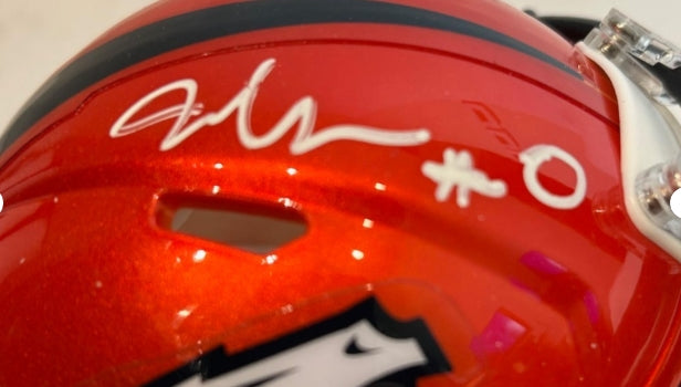 Jonathon Cooper Autographed Denver Broncos Flash Mini Helmet JSA COA - Latitude Sports Marketing