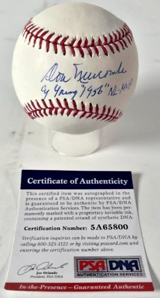 Don Newcombe Autographed Baseball - 1956 Cy Young & NL MVP Inscription - PSA COA