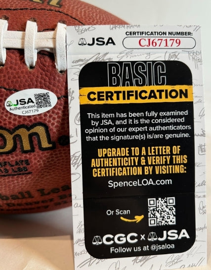 John Elway Autographed Super Bowl XXXIII Game Football - JSA COA - Latitude Sports Marketing