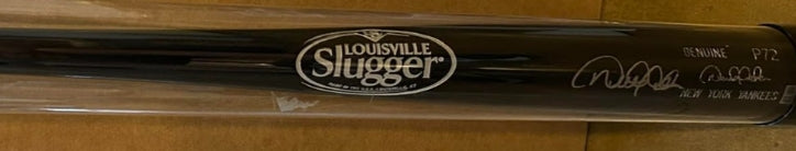 Derek Jeter Autographed Black Louisville Slugger Genuine P72 Baseball Bat - MLB COA