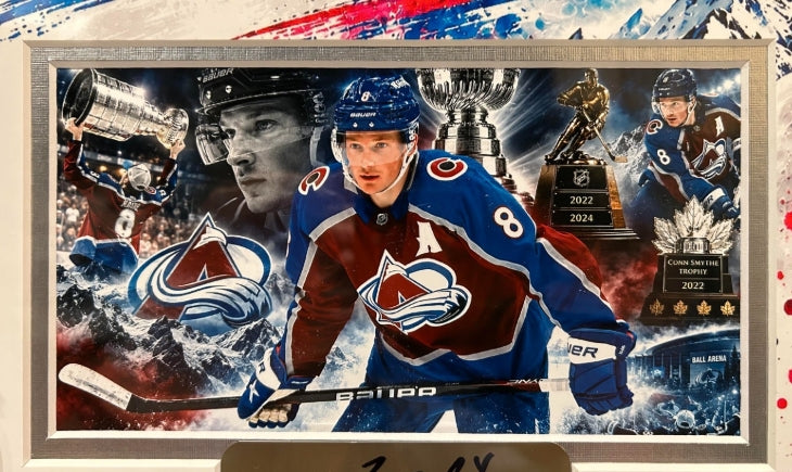 Cale Makar Colorado Avalanche Photo Collage with Laser Signature (14"x18" Frame)