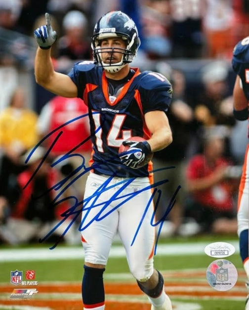 Brandon Stokley Autographed Denver Broncos 8x10 Photo JSA COA - Latitude Sports Marketing