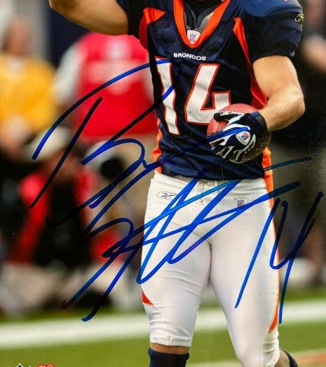 Brandon Stokley Autographed Denver Broncos 8x10 Photo JSA COA - Latitude Sports Marketing