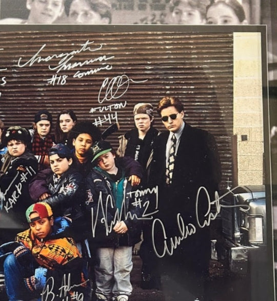 Mighty Ducks Cast-Signed 16x20 Photo Framed Shadowbox JSA COA — 8 Signatures - Latitude Sports Marketing