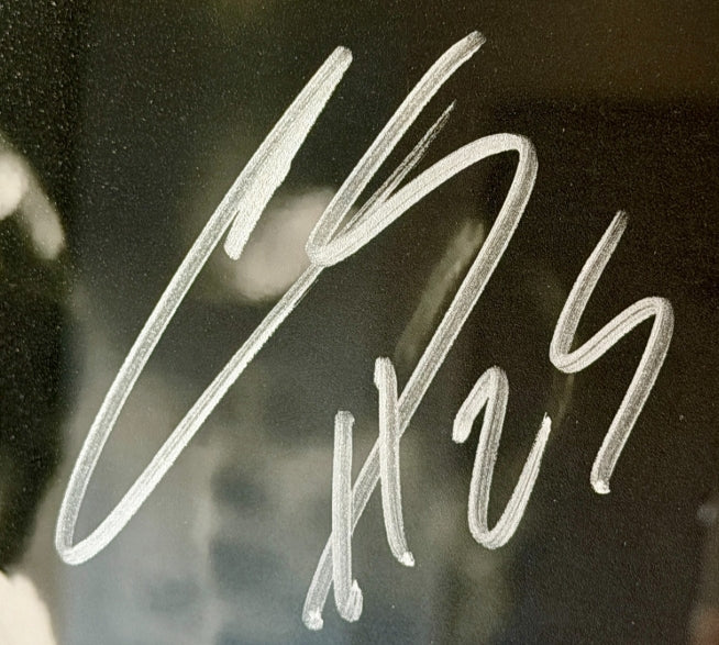 Chris Harris Jr. Autographed 11x14 Photo Super Bowl 50 Framed 21.5x17.5 BAS COA