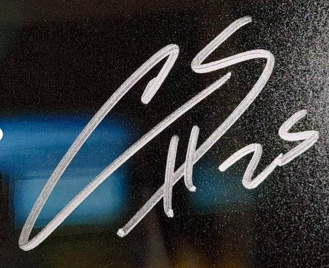 Aqib Talib & Chris Harris Jr. Dual Autographed 11x14 Photo Framed 17.5x21.5 BAS COA - Latitude Sports Marketing