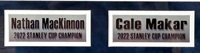 Cale Makar/Nathan MacKinnon Dual Autographed 16x20 Photo Framed Fanatics COA