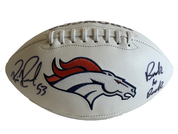 Bill Romanowski Autographed/Inscribed "Back to Back" Broncos Football - BAS COA