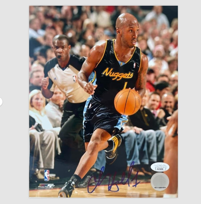 Chauncey Billups Autographed Denver Nuggets 8x10 Photo JSA COA