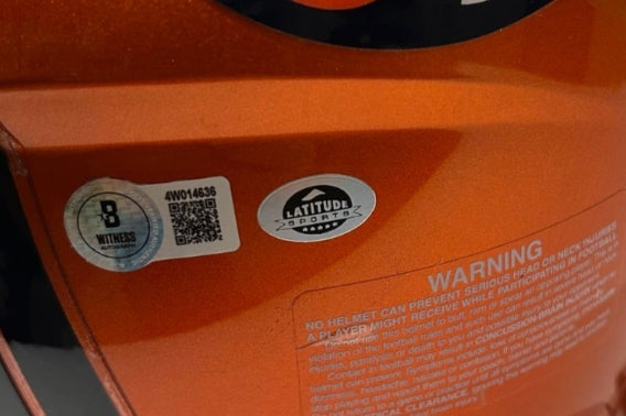 Bo Nix Autographed Denver Broncos Full Size Pro Authentic Flash Helmet BAS COA