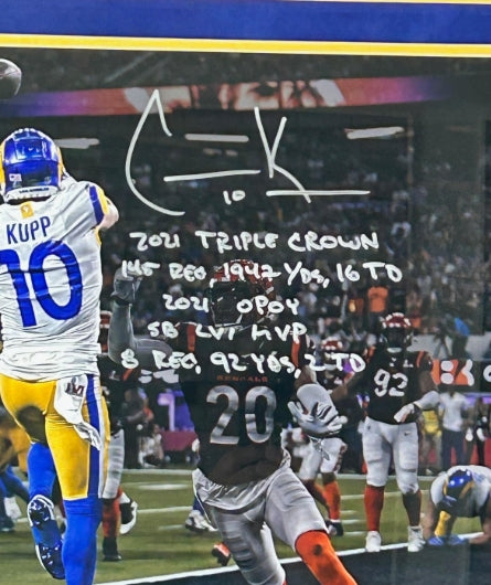 Cooper Kupp Autographed/5X Inscribed 16x20 LA Rams LE-1/22 Photo Fanatics COA