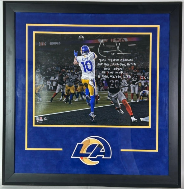 Cooper Kupp Autographed/5X Inscribed 16x20 LA Rams LE-1/22 Photo Fanatics COA