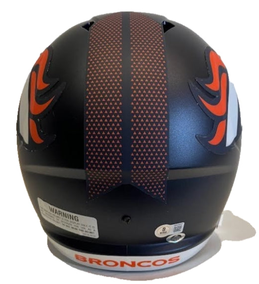 John Elway Autographed Denver Broncos Navy 5280 Replica Helmet BAS COA - Latitude Sports Marketing