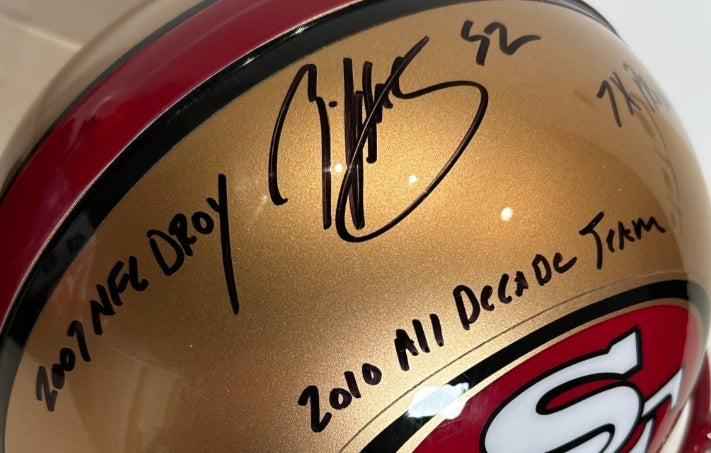 Patrick Willis Autographed/3X Inscribed San Francisco 49ers Full-Size Authentic Helmet BAS COA