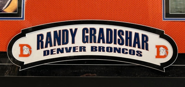 Randy Gradishar Autographed/2x Inscribed Deluxe Framed Denver Broncos Jersey BAS COA