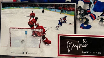 USA Women's & Men's Hockey Team Framed Photo Collage – Gold Medal Milan | Laser-Engraved Signatures | 22"x32"