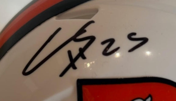 Chris Harris Jr. Autographed Denver Broncos Snowcapped Mini Helmet – BAS COA - Latitude Sports Marketing