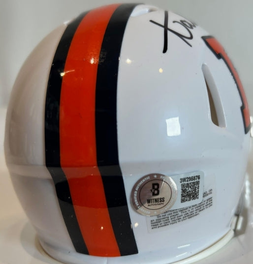 Aqib Talib Autographed Denver Broncos Snowcapped Mini Helmet – Beckett COA - Latitude Sports Marketing