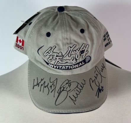 Wayne Gretzky & Friends Multi-Signed Golf Cap - Gretzky, Sakic, Hull, Weir JSA LOA